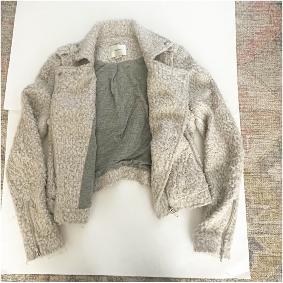 Anthropologie Elevenses Northland  Boucle Moto Jacket Motorcycle Size S - Picture 10 of 14